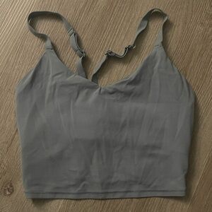 Strappy back V neck sports top